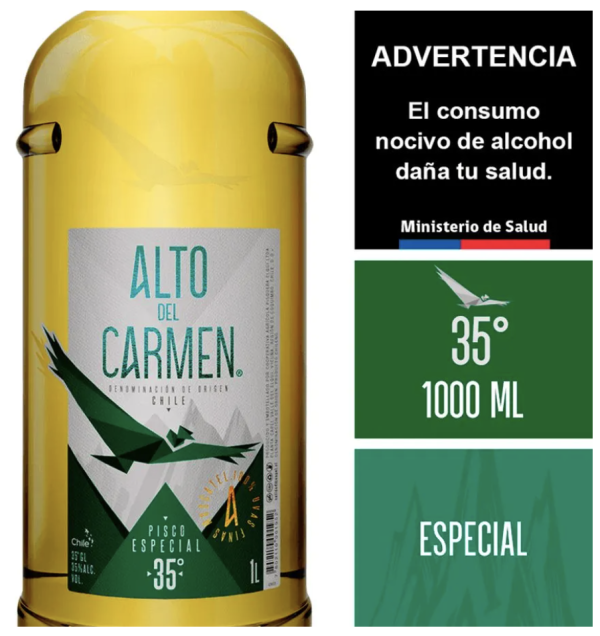 Pisco Alto del Carmen Especial 35° Botella 1 L